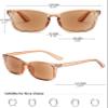 KOOSUFA Classic Reading Sunglasses Blue Light Blocking Sun Readers Eyeglasses UV400 Protection UV Resistant Outdoor Eyewear for Men Women Transparent Brown 2.25 view 2