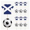 AK Giftshop Scotland Football Party Food & Cupcakes Picks Decorations Toppers Euro World Cup (pack of 14) view 1