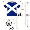 AK Giftshop Scotland Football Party Food & Cupcakes Picks Decorations Toppers Euro World Cup (pack of 14) view 2