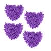 4Pcs Multi-Purpose Triangular Mop Heads, Mini Microfiber Mop Brush Head Replacement for Triangle Spin Mop for Wall Ceiling Floor Cleaning 16x16CM Purple view 1