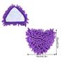 4Pcs Multi-Purpose Triangular Mop Heads, Mini Microfiber Mop Brush Head Replacement for Triangle Spin Mop for Wall Ceiling Floor Cleaning 16x16CM Purple view 2