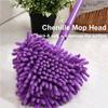 4Pcs Multi-Purpose Triangular Mop Heads, Mini Microfiber Mop Brush Head Replacement for Triangle Spin Mop for Wall Ceiling Floor Cleaning 16x16CM Purple view 3