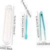 3Pcs Blue Contact Applicator, Contact Lens Remover Tool, Inserter/Remover+Tweezer with Soft Tip, for Contact Lens Cases Health and Household, Contact Lens Care, Contact Lenses Applicator Tool view 2