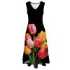 Open Back Dress for Women Yellow Dress lace Floral Sundress Vacation Dresses y2k a-line Camis cami Sheer See Through midi Tank Plus Size Dresses view 3
