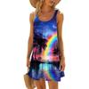 Sexy Sundresses for Women Summer Mini Dress Soft Plus Size Summer Outfits Plus Size Denim Dress Cap Sleeve Tops Outfits 2024 Beaded Beach Casual Gray Date Night view 4