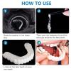 Flipped Warmth 2 Pairs False Teeth Clip in Veneers Teeth, Snap on Dentures Silicone Fake Teeth Top Bottom, Snap on Veneers Teeth White Artificial Cosmetic Fake Tooth view 4