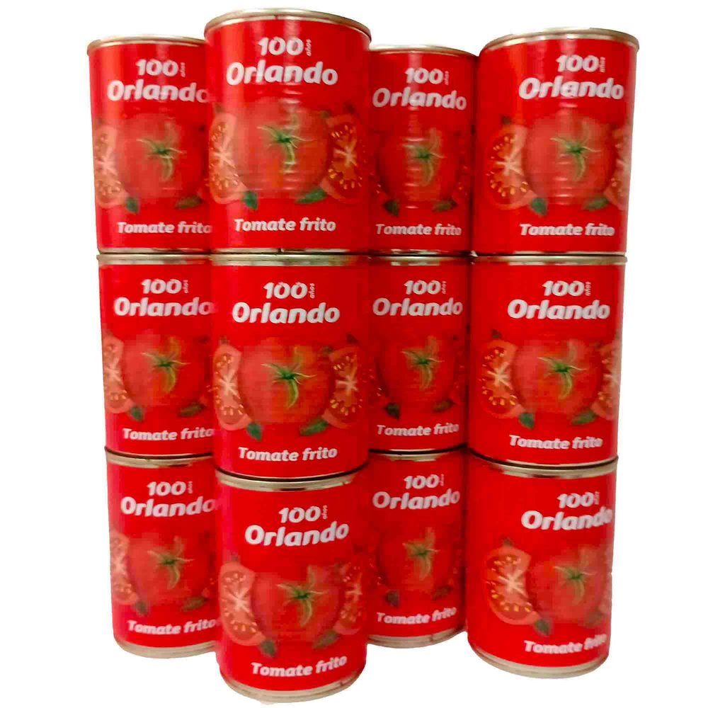 Orlando Tomate Frito 12 x 400g | Authentic Spanish Fried Tomato Sauce | Smooth Sofrito Base for Pasta, Pizza & Meatballs | Gluten Free & Vegan | Traditional Spanish Cooking Sauce