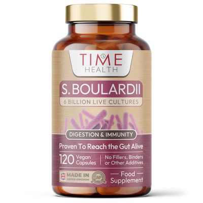 New: Saccharomyces Boulardii Probiotic 6 Billion CFU 120 Capsules Travel Ready S Boulardii (No Refrigeration Required) Proven to Reach the Gut Alive Vegan GMP UK Supplement