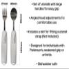 Aidapt Adaptive Large Handled Fork and Spoon Set Utensils with Multi Angled Head Adjustment for Use Arthritis, Disabled, Elderly view 2