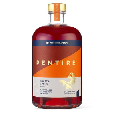Pentire Coastal Spritz 70cl  Botanical Non Alcoholic Aperitif  Premium Alcohol Free Spirit Distilled from Cornish Plants  Vegan, No Added Sugar  Ideal for Non-Alcoholic Drinks & Cocktails