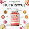 Apple Cider Vinegar Gummies with The Mother 1000mg  ACV with B12, B9, Folic Acid  Vegan, Non-GMO, Cold-Pressed  Detox, Digestion, Energy, Wellness  60 Gummies with Beetroot & Pomegranate view 2