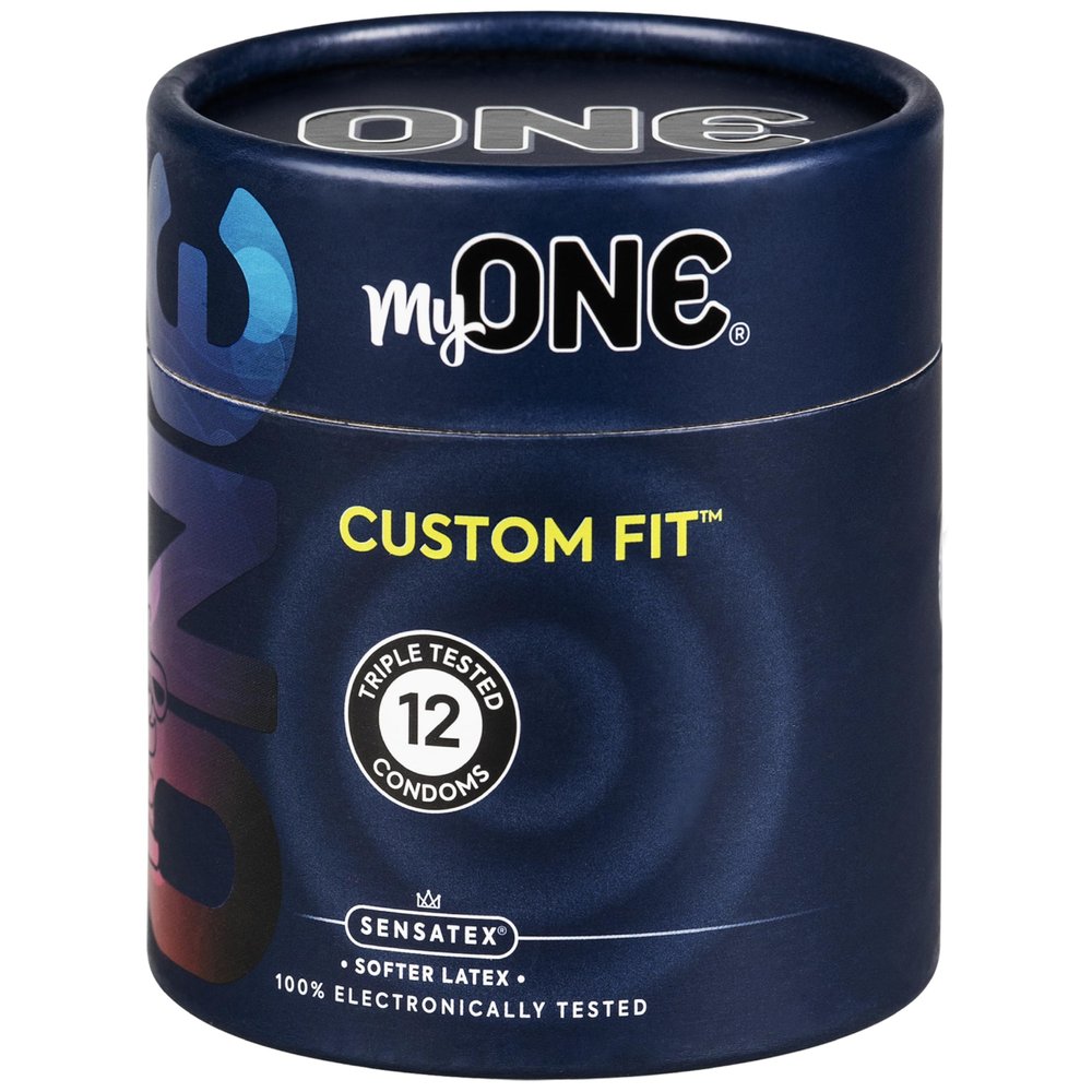 MyONE Custom Fit Snug Sized Condoms | Tailored Width & Length | Max Pleasure | Triple Tested Softer Latex | Lubricated | Nontoxic, Vegan, Non-GMO | 49E: Width 49 mm (49), Length 144 mm (E)