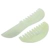 MAGICLULU 2pcs Jade Comb Scalp Massage Tool Portable Jade Scraping Combs for Head Acupoint Massage and Body Care view 1
