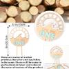 Agkvw The Big One Wood Cake Topper - Sun Wave 1st Birthday Cake Topper, Beach First Birthday Decor, 1 Count, 5x8 inches, Yellow, Blue view 2