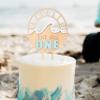 Agkvw The Big One Wood Cake Topper - Sun Wave 1st Birthday Cake Topper, Beach First Birthday Decor, 1 Count, 5x8 inches, Yellow, Blue view 4