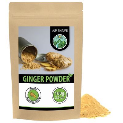 Alpi Nature Ginger Powder 100g 3.5 oz, Dried and Ground Ginger Root Powder for Cooking and Baking
