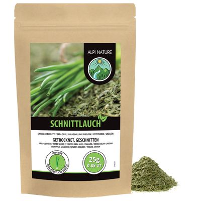 Alpi Nature Chives Dried 25g 0.88 oz, Chopped Chives Spice for Cooking, Garnish, Sauces and Dips