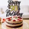 UXYOKM 1Pc Happy 90th Birthday Cake Topper Glitter Cheers to 90 Years Birthday Cake Pick 90 Fabulous Cake Decoration for Happy 90th Birthday Anniversary Party Cake Decorations Supplies view 3