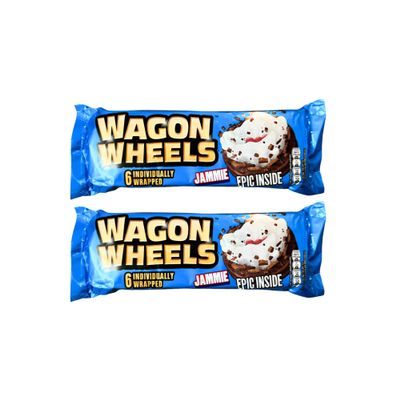 Wagon Wheels Jammie 6pk (220g) - 2 Pack Biscuit Bundle