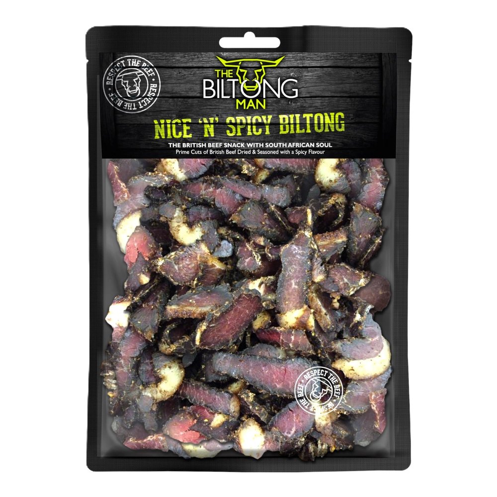 The Biltong Man Nice n Spicy Fatty - High-Protein Beef Snack, 200g