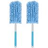 Microfiber Duster for Cleaning, Dusters with Telescoping Extension Pole, Extendable Washable Mini Dusters for Cleaning Supplies Car, Window, Furniture, Office (Blue 2pack) view 1