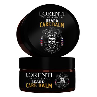 Lorenti Beard Mustache Balm for Hair Loss & Dandruff Treatment, Men's Beard Care Cream 100ml