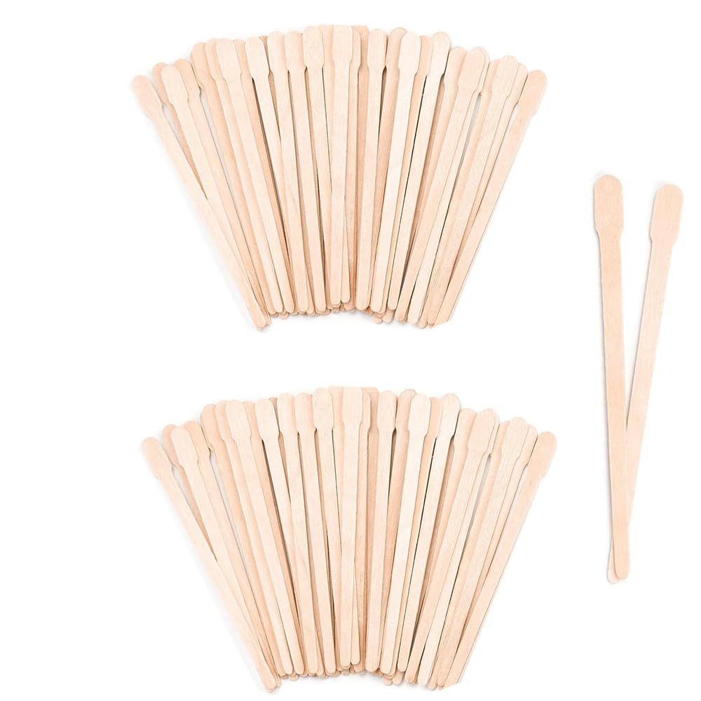 200pcs Wooden Wax Sticks - Disposable Wooden Waxing Spatulas - Small Sizes Eyebrow Waxing Applicator Spatulas for Facial/Lip Hair Removal,Eyebrow Wax Sticks Wax Applicator,Wooden Wax Spatulas Kit