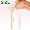 150pcs Wooden Wax Sticks - Disposable Wooden Waxing Spatulas - Small&Medium Sizes Eyebrow Waxing Applicator Spatulas for Hair Removal,Eyebrow Wax Sticks Wax Applicator,Wooden Wax Spatulas Kit(2 Style) view 2