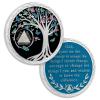 14 Years Sobriety Coin, Butterfly Tree of Life AA Chips and Medallions, Recovery Anniversary Tokens with Serenity Prayer, Sobriety Gifts for Men Women view 1