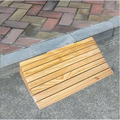 Threshold Ramps for Doorways, Sturdy Wooden Non Slip Door Step Ramp for Seniors/Toddlers/Pets, Mobility Entry Ramp for Wheelchair/Bike/Scooter