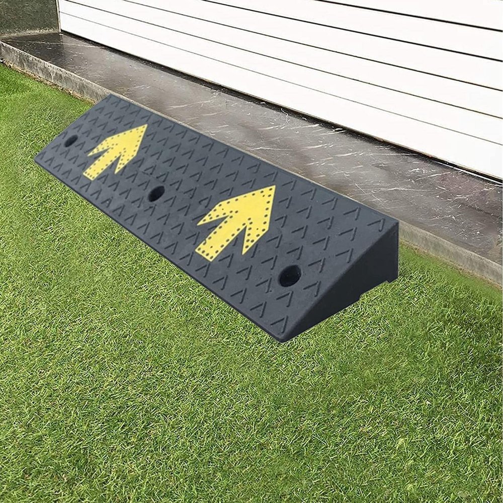 Entry Curb Ramp for Scooters/Car/Wheelchair, Portable Non-Slip Rubber Ramps for Doorways/Shed/Garage/Front Door