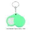 10X Magnifier Keychain Pocket Magnifier Folding 32mm Diameter for Reading Coins Hobby Travel (Green) view 2