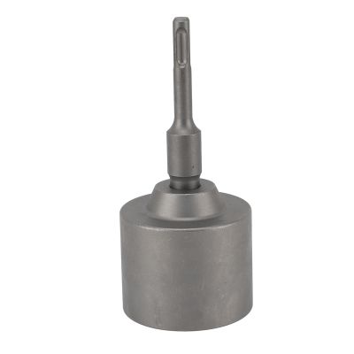 Forged Steel Grounding Rod Driver, Heavy Duty T Post Ground Rod Driver for Hammer Drill (65mm)