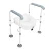 Raised Toilet Seat with Handles, Adjustable Height Heavy Duty Toilet Seat Riser for Elderly, Elevated Commode Chair with Safety Frame for Seniors, Pregnant and Handicap, Disabled view 1