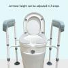 Raised Toilet Seat with Handles, Adjustable Height Heavy Duty Toilet Seat Riser for Elderly, Elevated Commode Chair with Safety Frame for Seniors, Pregnant and Handicap, Disabled view 2