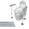 Raised Toilet Seat with Handles, Adjustable Height Heavy Duty Toilet Seat Riser for Elderly, Elevated Commode Chair with Safety Frame for Seniors, Pregnant and Handicap, Disabled view 4