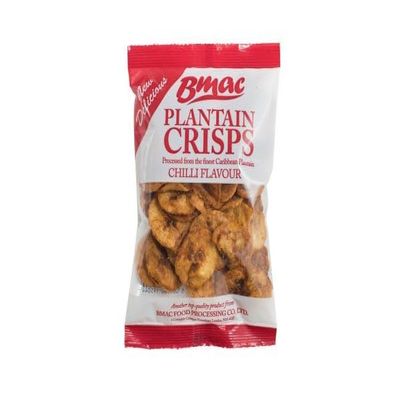 Bmac Plantain Chips 60g Box of 12 (Chilli Flavour) - Pack of 12