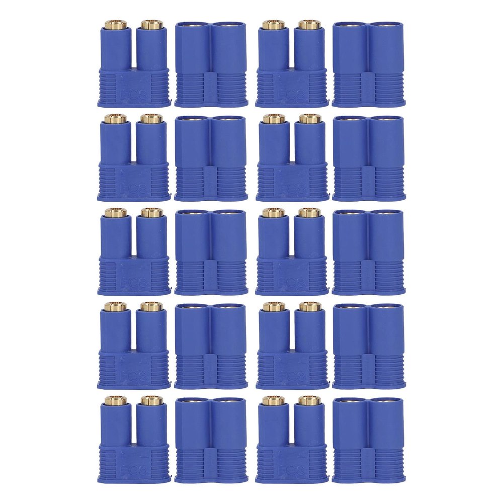 Brass Gold Plated EC8 Plug Male Female Connector Kit, 10 Sets for Battery Start