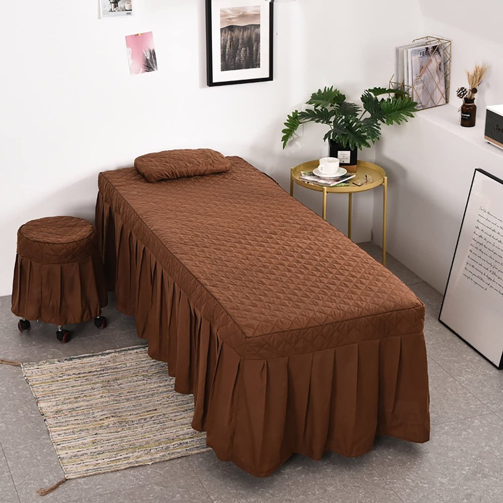 1 Piece Massage Table Linens, Massage Table Bed Sheet, Washable Bedspreads Bed Skirt, Bedskirt Spa Massage Bed Cover with Hole (Color : O, Size : 60x180cm) (R 70x190cm)