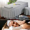 1 Piece Massage Table Linens, Massage Table Bed Sheet, Washable Bedspreads Bed Skirt, Bedskirt Spa Massage Bed Cover with Hole (Color : O, Size : 60x180cm) (G 80x190cm) view 2