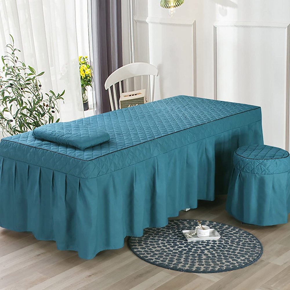 1 Piece Massage Table Linens, Massage Table Bed Sheet, Washable Bedspreads Bed Skirt, Bedskirt Spa Massage Bed Cover with Hole (Color : P, Size : 70x190cm) (D 70x190cm)