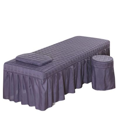 1Pcs Set Beauty Salon Massage Table Bed Sheet, Solid Color Massage Table Skirt Breathable Reusable for Beauty Facial Bed Bedding/Red/185 * 70Cm Square Head (Violet 175 * 60Cm round Head)