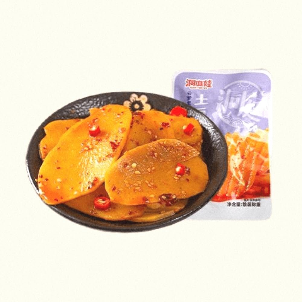 Chinese specialty spicy golden needle mushroom 5 packs, ready to eat when opened, spicy snacks, vegan, snack food, delicious snacks, nostalgic snacks, (Spicy Potato Chips,20 packs)