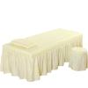 1Pcs Set Beauty Salon Massage Table Bed Sheet, Solid Color Massage Table Skirt Breathable Reusable for Beauty Facial Bed Bedding/Red/185 * 70Cm Square Head (Yellow 190 * 80Cm Square Head) view 1