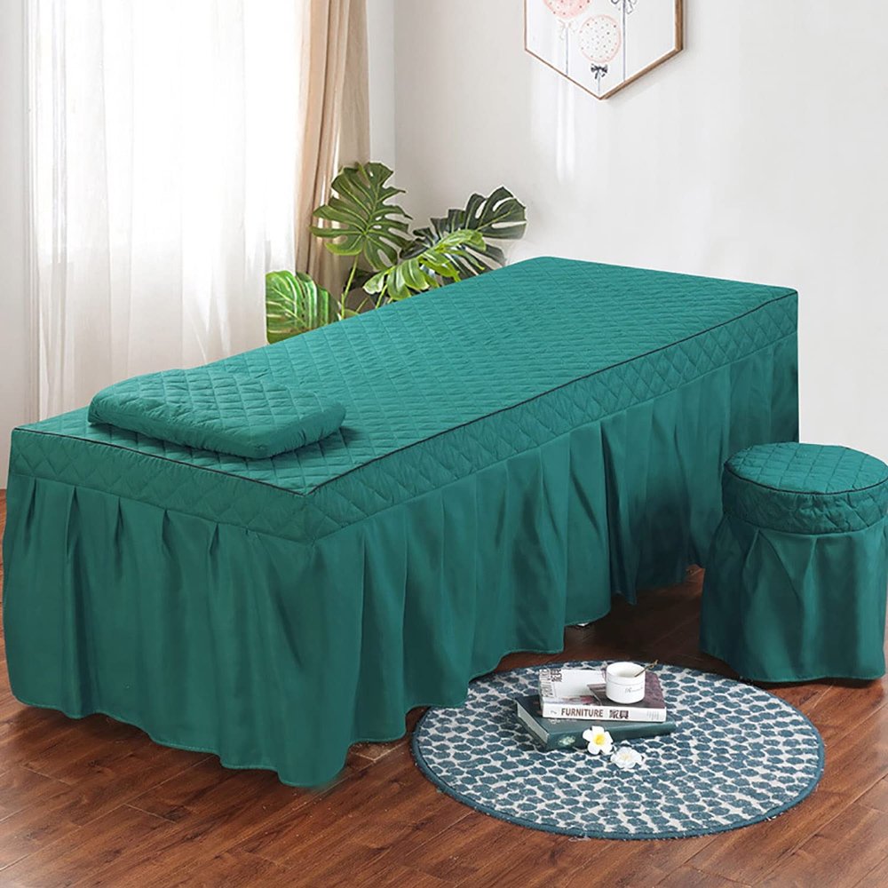 1 Piece Massage Table Linens, Massage Table Bed Sheet, Washable Bedspreads Bed Skirt, Bedskirt Spa Massage Bed Cover with Hole (Color : O, Size : 60x180cm) (H 70x185cm)