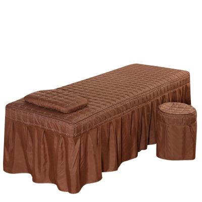 1Pcs Set Beauty Salon Massage Table Bed Sheet, Solid Color Massage Table Skirt Breathable Reusable for Beauty Facial Bed Bedding/Red/185 * 70Cm Square Head (Brown 180 * 60Cm Trapezoid)
