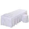1Pcs Set Beauty Salon Massage Table Bed Sheet, Solid Color Massage Table Skirt Breathable Reusable for Beauty Facial Bed Bedding/Red/185 * 70Cm Square Head (White 180 * 60Cm round Head) view 1