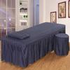3pcs Bedding Set for Massage Table, Washable Pad Cover Bed Sheet Bed Skirt Table Skirt Bed Linens Sheets Bedspread Massage Spa Pillowcase (Color : Purple, Size : 180x70cm) (Dark Blue 190x80cm) view 1