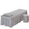 1Pcs Set Beauty Salon Massage Table Bed Sheet, Solid Color Massage Table Skirt Breathable Reusable for Beauty Facial Bed Bedding/Red/185 * 70Cm Square Head (Grey 175 * 60Cm round Head) view 1