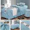 4-Piece Professional Massage Linens Microfiber Massage Table Sheet Set,Solid Color Massage Table Skirt (190x70cm(75x28inch) Green) (190x70cm(75x28inch) Dark Blue) (190x80cm(75x31inch) Light Blue) view 2